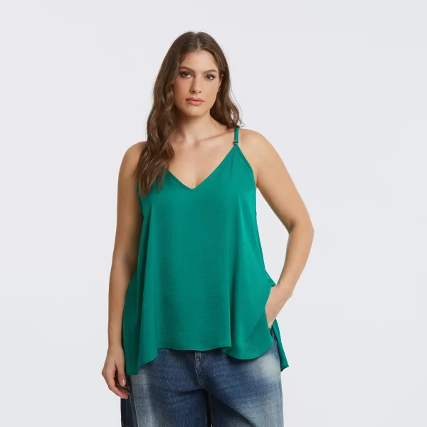 Basic αμάνικο τοπ σατέν