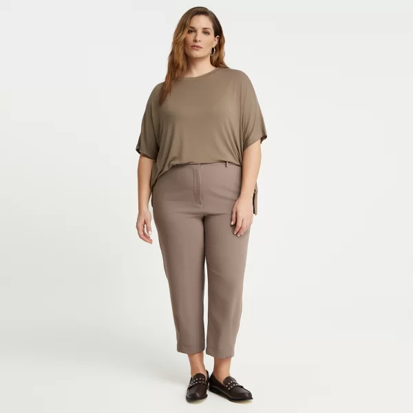 Παντελόνι carrot με πιέτα μπροστά