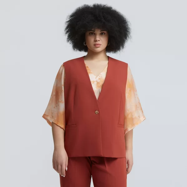 MAT FASHION Tailored γιλέκο με κουμπί