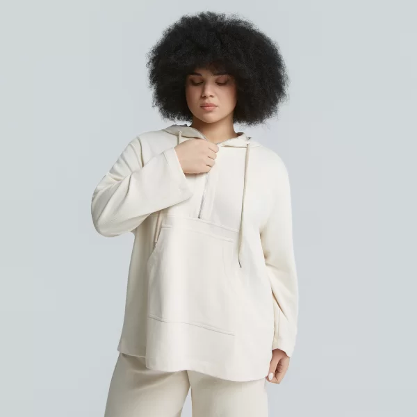 Βαμβακερό φούτερ με κουκούλα & φερμουάρ