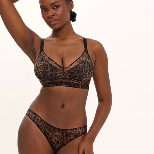 Διχτυωτό Σουτιέν Support Dark Leopard