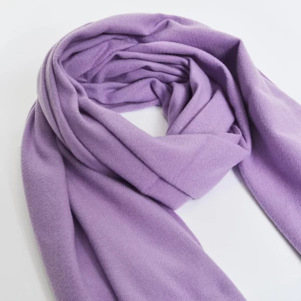 Κασκόλ μωβ με κρόσσια