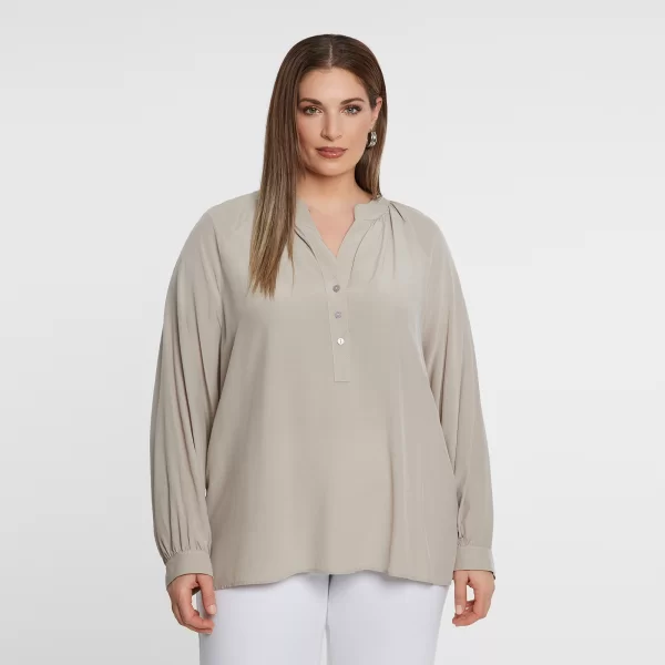 Μπλούζα βισκόζη με κούμπωμα