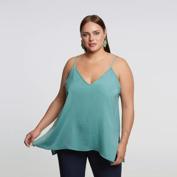 Basic αμάνικο τοπ σατέν