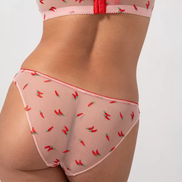 Σλιπ Διχτυωτό Powder Pink/Fiery Red