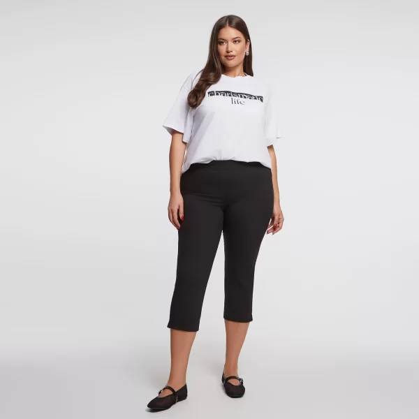 Basic βαμβακερό παντελόνι κάπρι