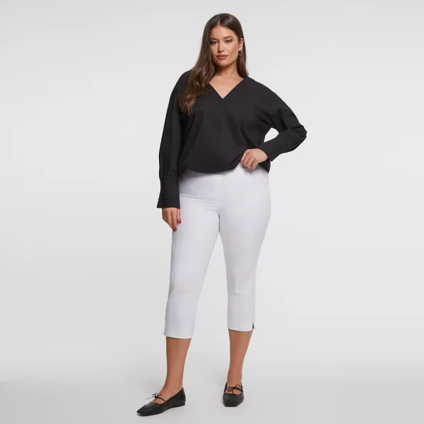 Basic βαμβακερό παντελόνι κάπρι