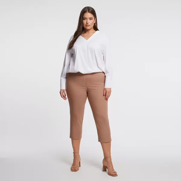 Basic βαμβακερό παντελόνι κάπρι