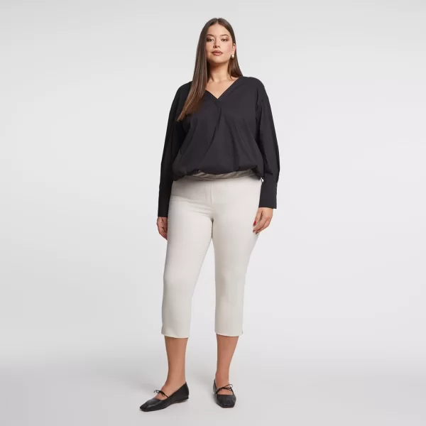 Basic βαμβακερό παντελόνι κάπρι