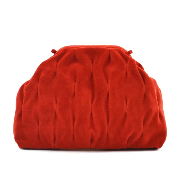 Τσάντα clutch από σουέντ δέρμα
