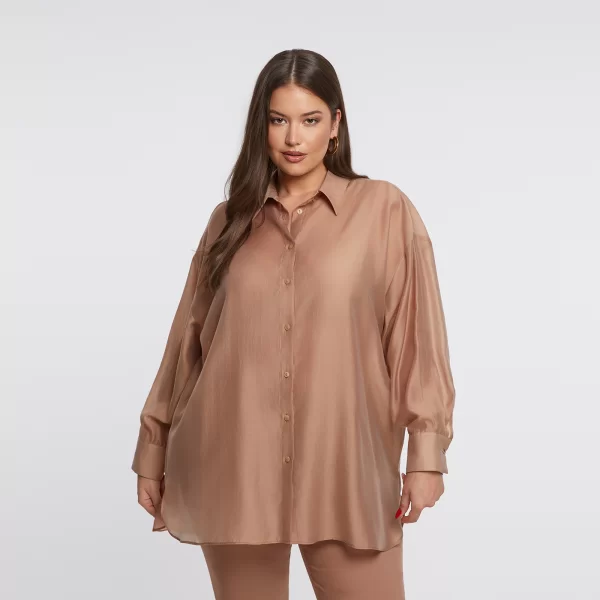 Oversized πουκάμισο με lyocell