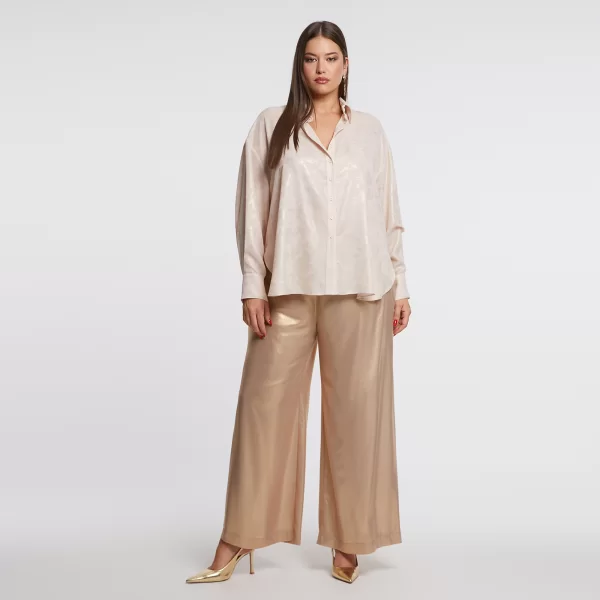 MAT FASHION Glossy πουκάμισο με αφηρημένο μοτίβο