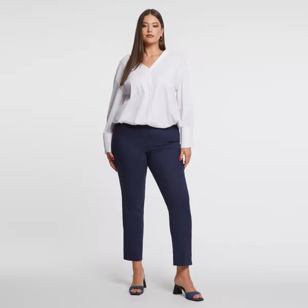 Basic βαμβακερό slim παντελόνι