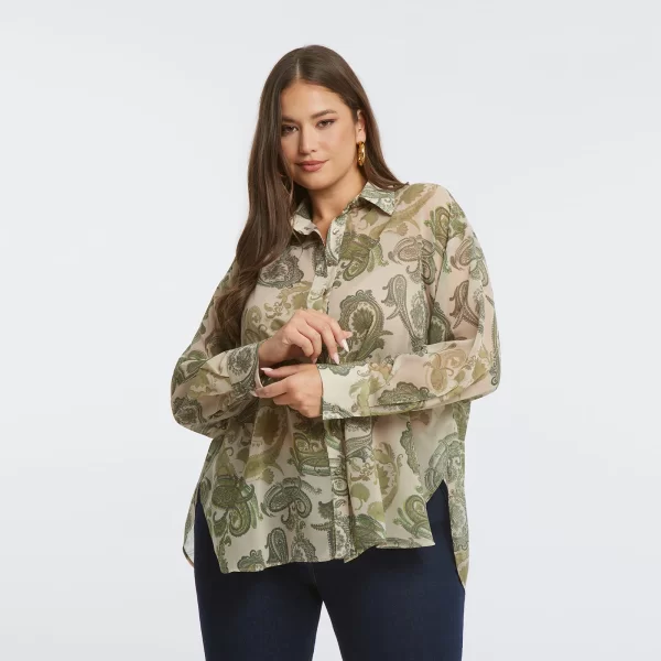 Πουκάμισο μουσελίνα με paisley σχέδιο