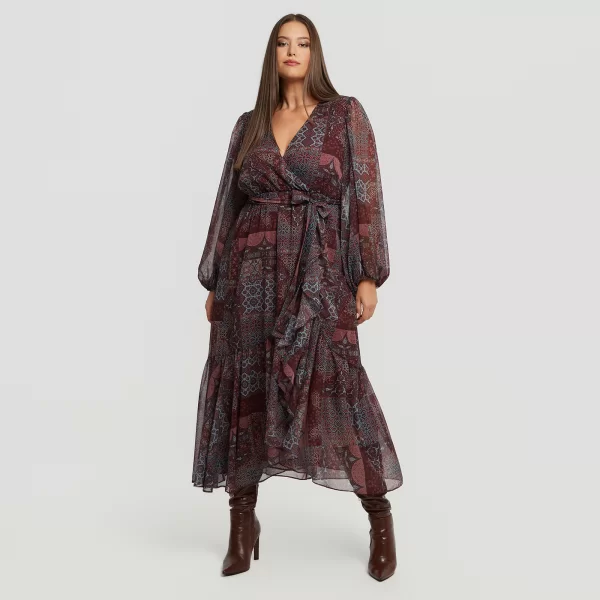 Εμπριμέ κρουαζέ φόρεμα