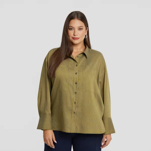 Ριγέ πουκάμισο από μόνταλ σε χαλαρή γραμμή