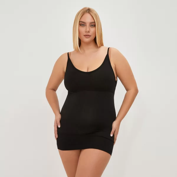 Shapewear αμάνικο τοπ σε μαύρο