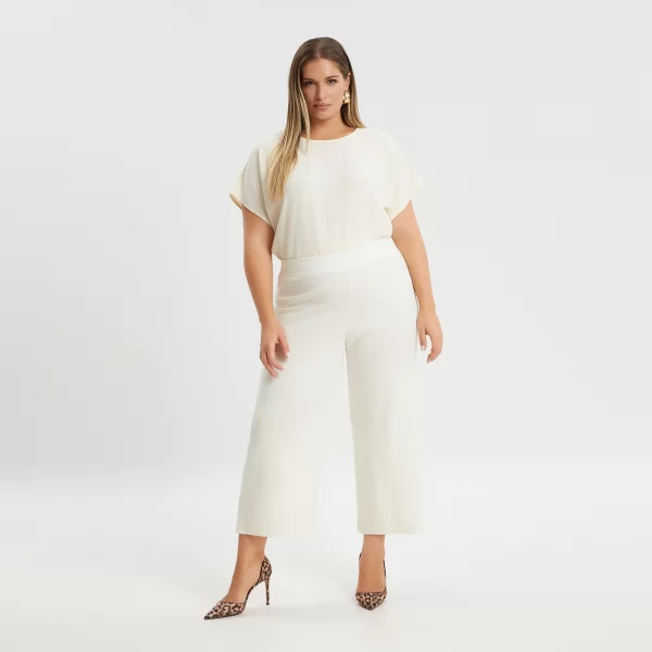 Παντελόνα πλεκτή ζιπ κιλότ