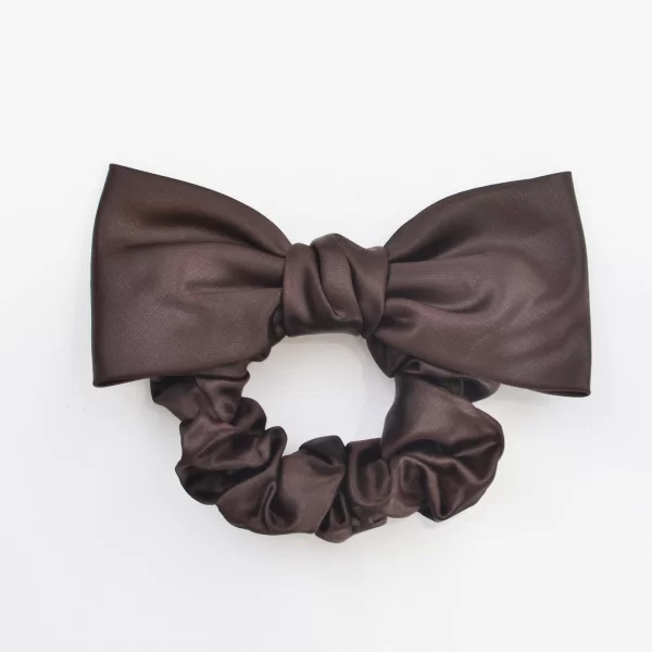 Scrunchie σατέν με φιόγκο