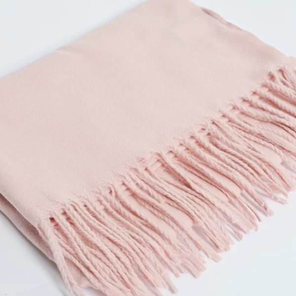 Κασκόλ ροζ με κρόσσια