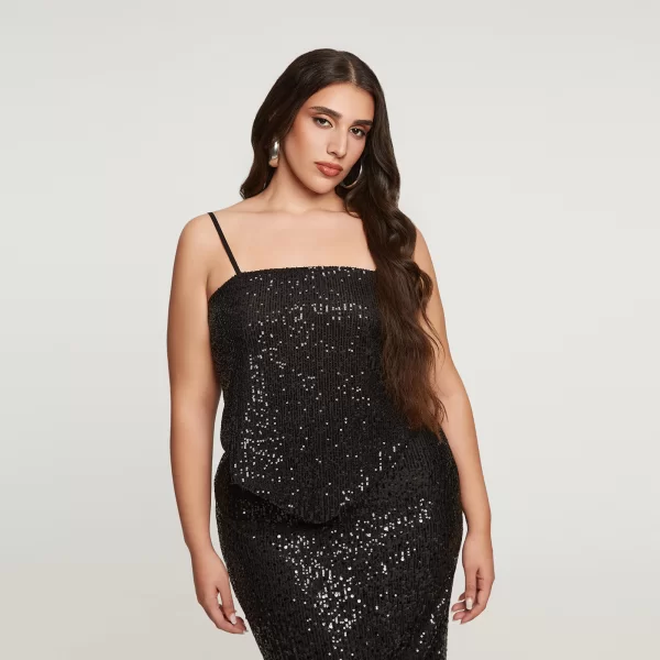 Μπλούζα με παγιέτες και δέσιμο στην πλάτη