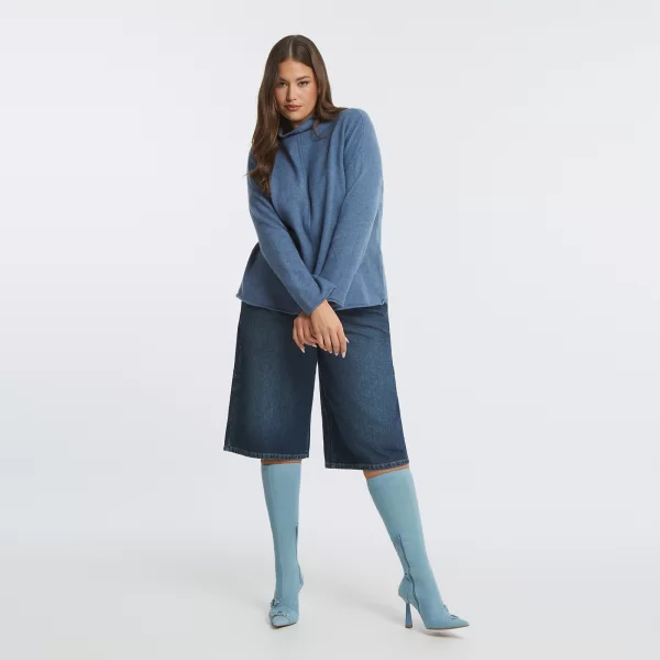 Πλεκτή μπλούζα ζιβάγκο σε χαλαρή γραμμή