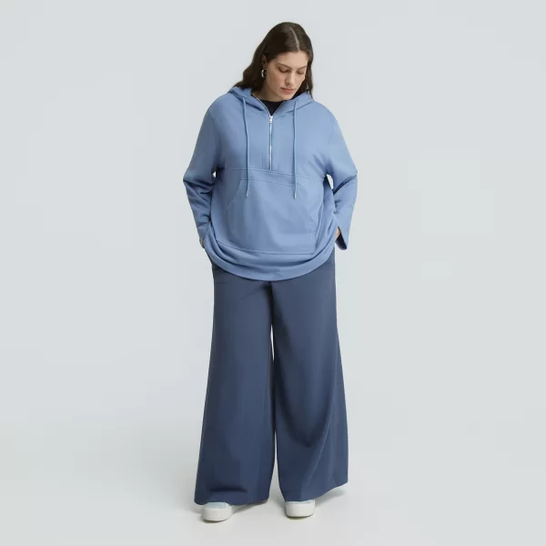 Βαμβακερό φούτερ με κουκούλα & φερμουάρ