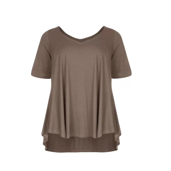 Basic μπλούζα με στρογγυλάδα