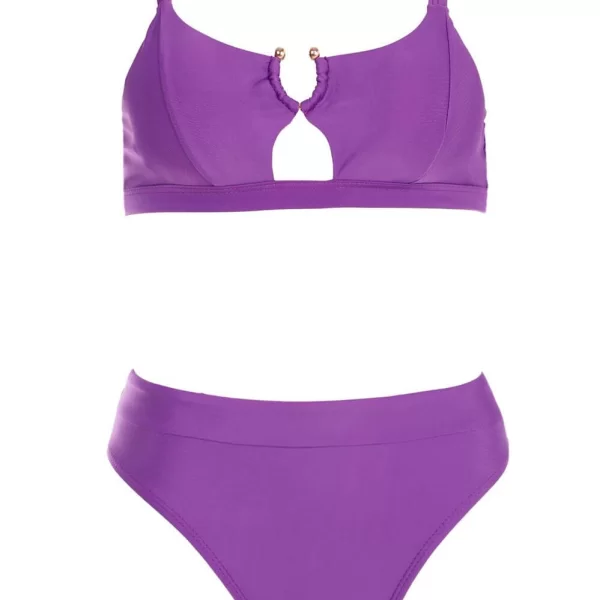 Luigi GIGI-Μαγιό Σετ Μπικίνι με Λάστιχο και Κρίκο - Μώβ