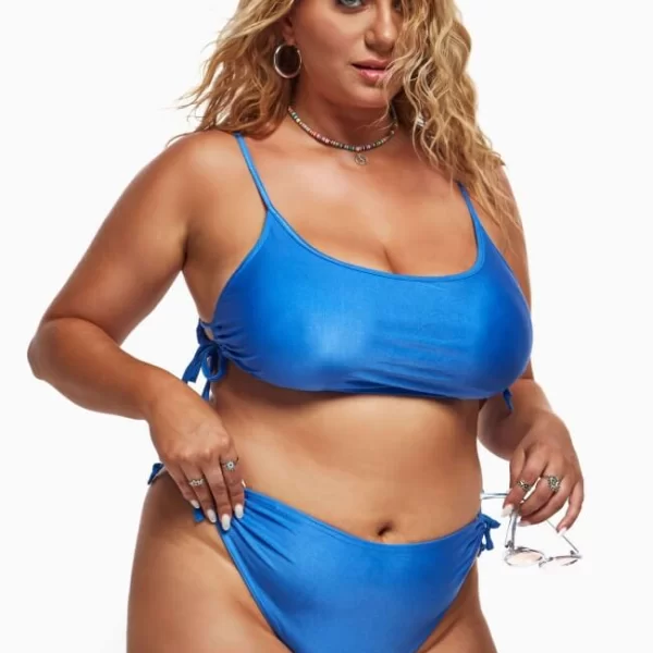 GIGI-Μαγιό Σετ Μπικίνι με Κορδόνια - Μπλε