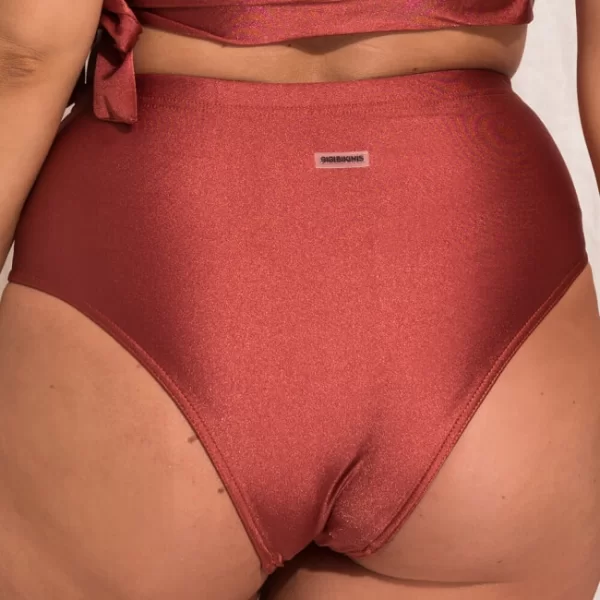 GIGI-Μαγιό Σετ Μπικίνι με Δέσιμο Plus Size - Κεραμιδί