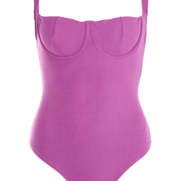 GIGI-Μαγιό Ολόσωμο Ριπ Brazil με Μπανέλα - Μώβ