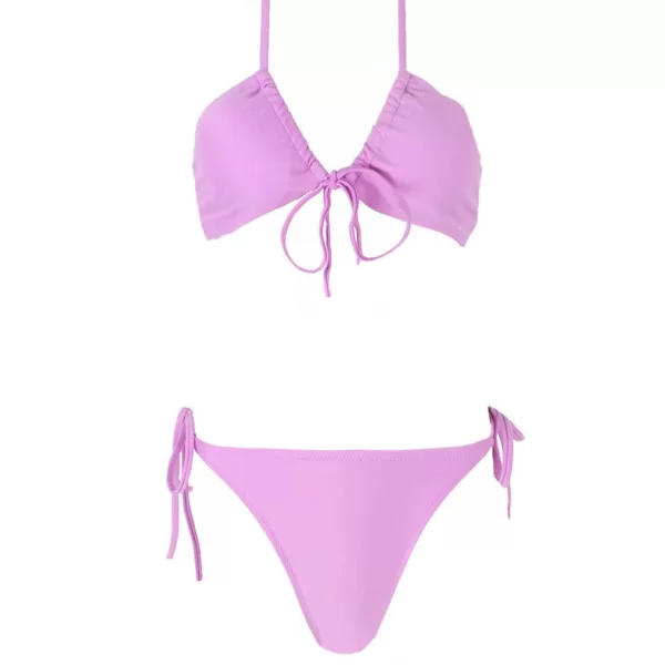GIGI Μαγιό Σετ Μπικίνι με Χιαστί Κορδόνι - Λιλά