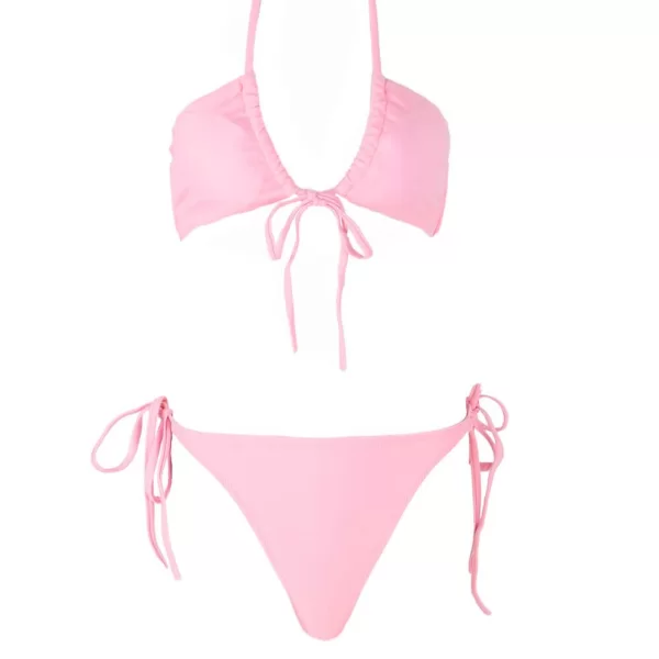 GIGI Μαγιό Σετ Μπικίνι με Χιαστί Κορδόνι - Ροζ