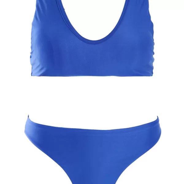 GIGI-Μαγιό Σετ Μπικίνι Brazil με Κλείσιμο Χιαστί - Μπλε