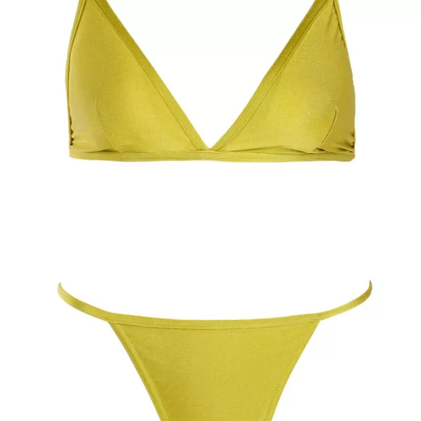 GIGI-Μαγιό Σετ Μπικίνι Μονόχρωμο - Λαχανί