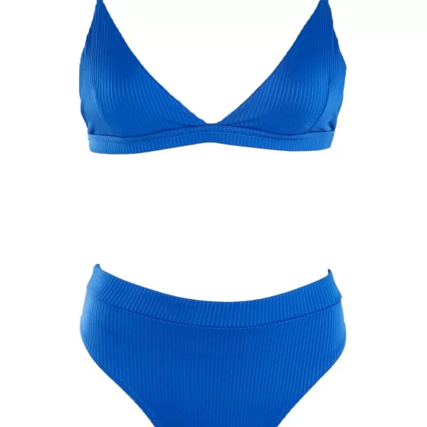 GIGI Μαγιό Σετ Μπικίνι Ριπ με Δέσιμο Πίσω - Μπλε
