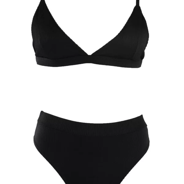 Luigi GIGI Μαγιό Σετ Μπικίνι Ριπ με Δέσιμο Πίσω - Μαύρο