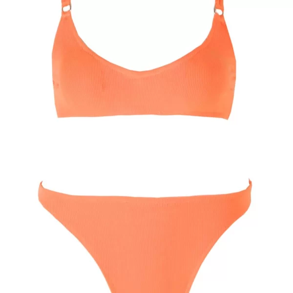 GIGI Μαγιό Σετ Μπικίνι Ριπ με Μπουστάκι - Πορτοκαλί