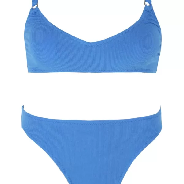 GIGI Μαγιό Σετ Μπικίνι Ριπ με Μπουστάκι - Μπλε