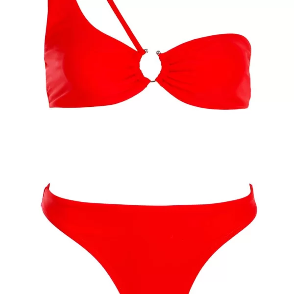 GIGI-Μαγιό Σετ Μπικίνι με Διακοσμητικό Κρίκο - Κόκκινο