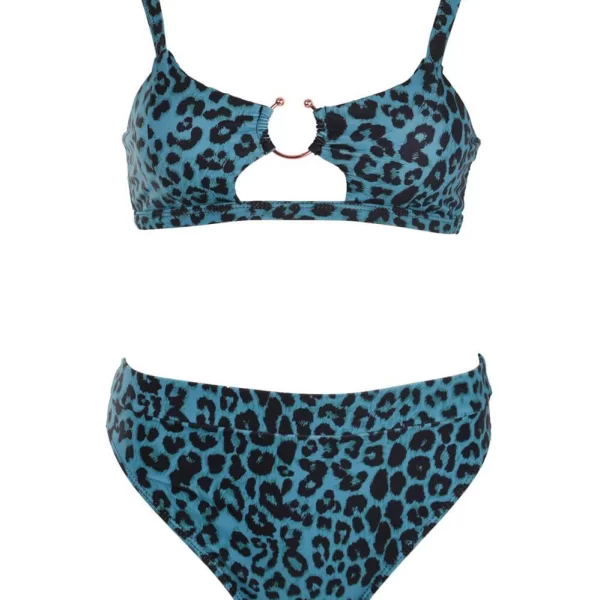 GIGI-Μαγιό Σετ Μπικίνι με Κρίκο & Άνοιγμα - Πετρόλ-Σκούρο