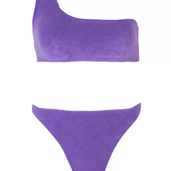 GIGI Μαγιό Σετ Μπικίνι Terry με Έναν Ώμο - Μώβ