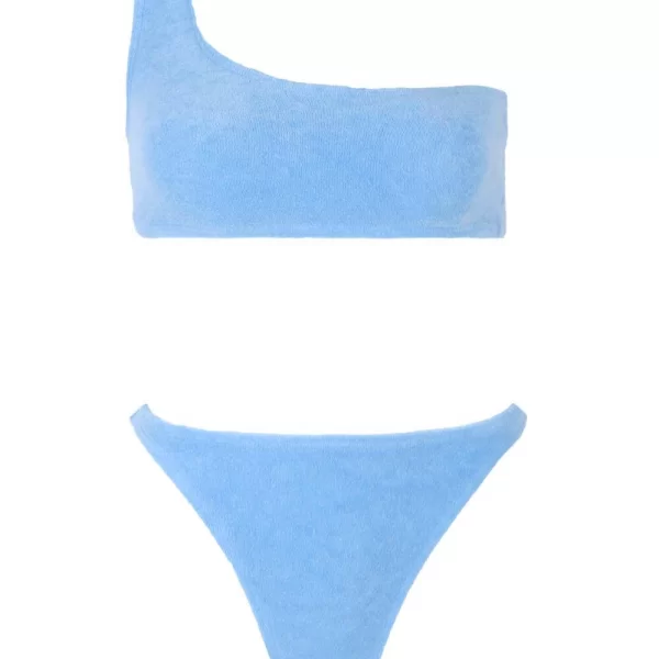 GIGI Μαγιό Σετ Μπικίνι Terry με Έναν Ώμο - Γαλάζιο