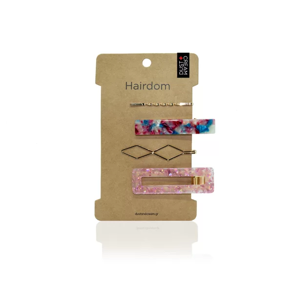 ΣΕΤ ΚΛΙΠ ΜΑΛΛΙΩΝ ΜΠΛΕ ΡΟΖ 4ΤΕΜ