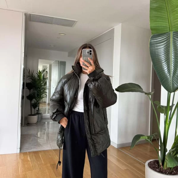 Ramaar γυναικείο puffy μπουφάν κυπαρισσί