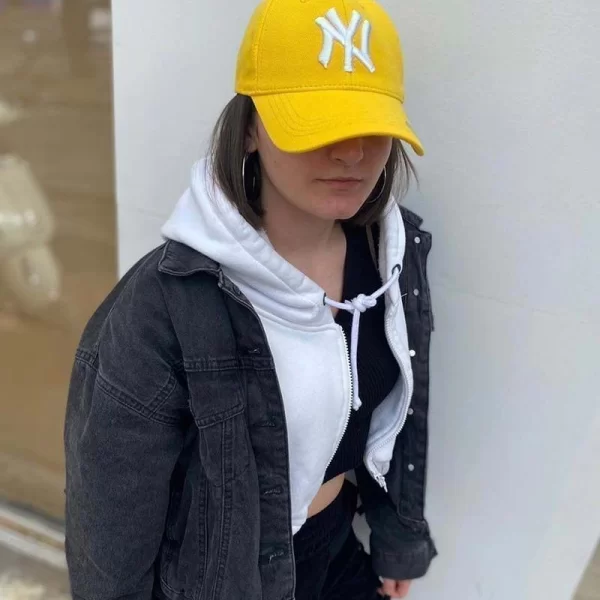 Unisex καπέλο jockey-κίτρινο