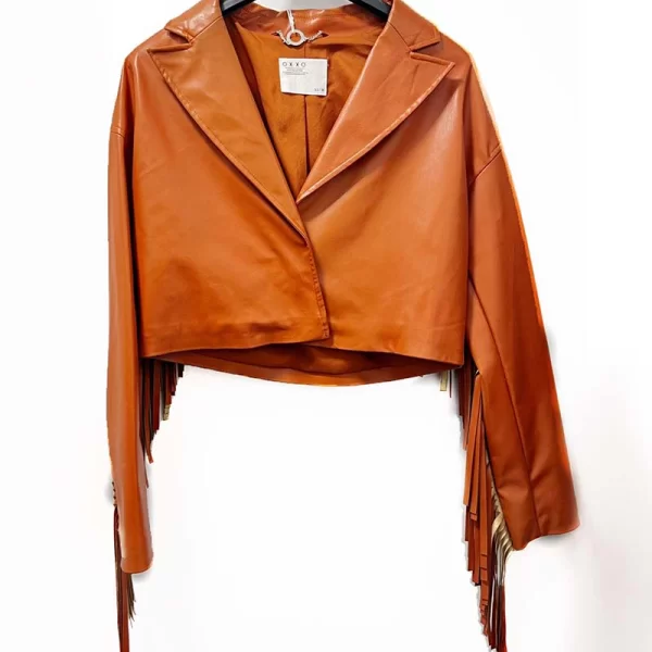 Kaly γυναικείο τζάκετ με κρόσσια