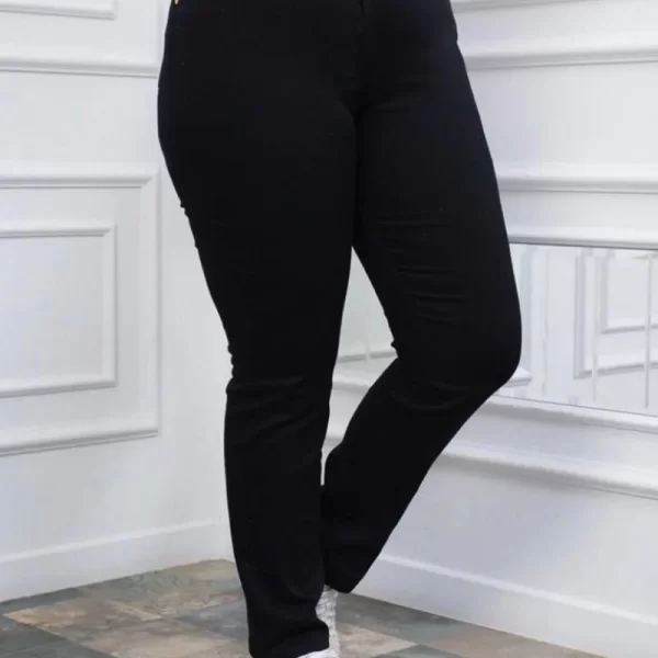 Γυναικείο ψηλόμεσο παντελόνι Bigsize μαύρο