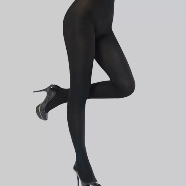 SOU Γυναικείο αδιαφανές μαύρο καλσόν